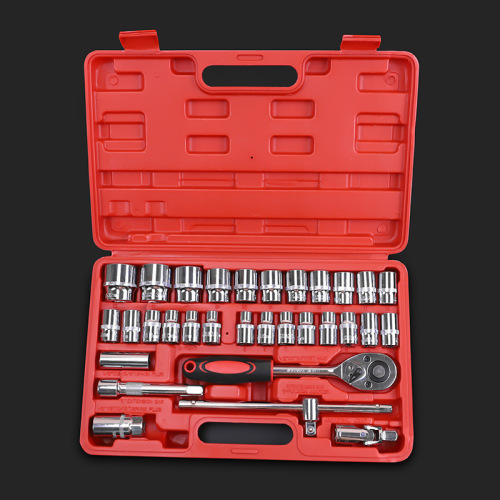 32-Piece Sleeve Set Car Maintenance Toolbox Casing Ratchet Spanner Set Auto Repair Sleeve Special Tool