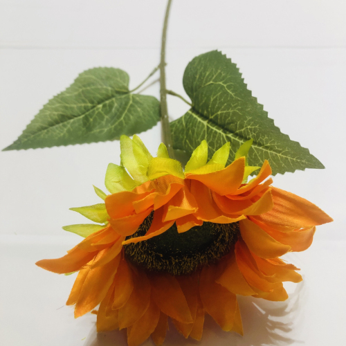 Simulation High-Grade Silk Cloth Sunflower Living Room Decoration Vase Table Plastic Fake Flower Color latin Single Sunflower 