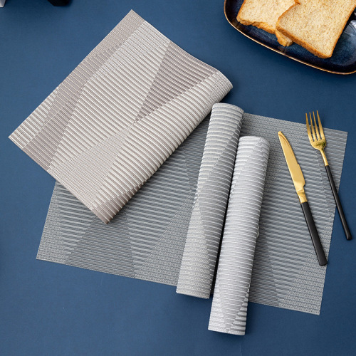 pvc placemat factory wholesale waterproof and oil-proof insulation mat table mat cup mat japanese teslin woven western placemat