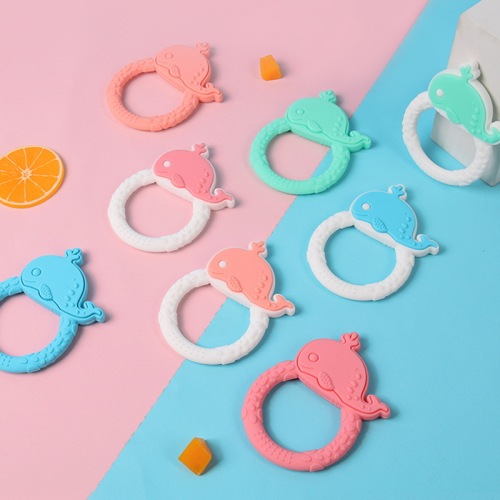 2022 manufacturer‘s new baby silicone teether qianyu animal shape munchkin soothing chews bracelet baby molar teeth fixing device