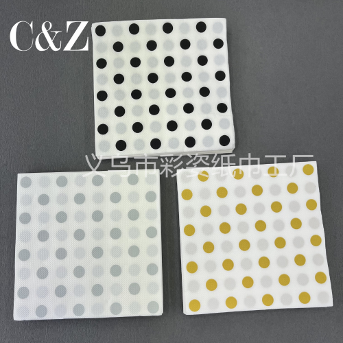 napkin tissue for foreign trade special dot 33 * 33cm square tissue printing restaurant hotel tissue factory direct sales