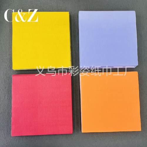 monochrome napkin handkerchief tissue 33*33cm restaurant printing napkin foreign trade factory direct sales