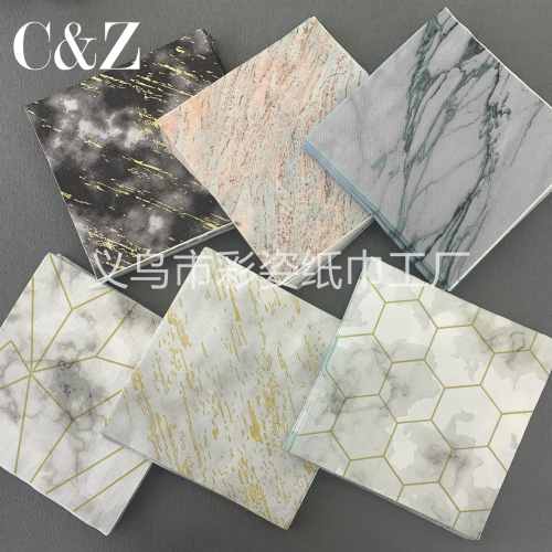marble series napkin tissue foreign trade printing napkin square tissue double layer tissue factory direct sales