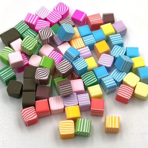 5mm soft pottery simulation mousse cake soft pottery small square filling material diy handmade accessories