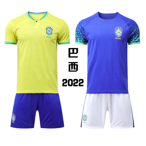 Brazil Jersey Massey 2022 World Cup Main Away Brazil National Team Football Uniform Neymar Jersey Customization