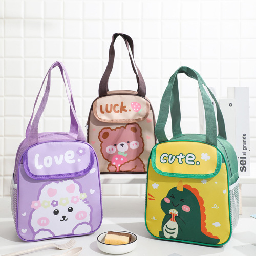 New Lunch Box Bag Lunch Bag Hand Flip Lunch Bag Cartoon with Rice Insulated Bag Lunch Box Bag