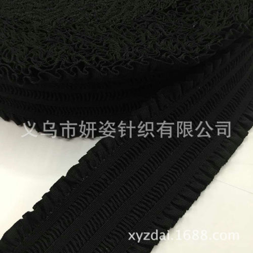 2022 new spot 7cm black skirt edge elastic band waist skirt waist lace elastic band factory spot wholesale