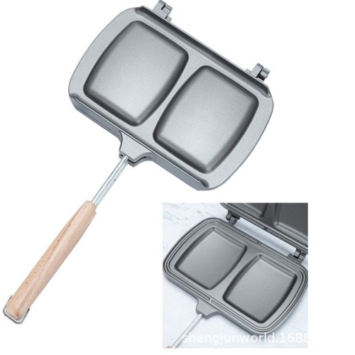 double-headed sandwich baking pan yiwu export middle east kitchenware pot outdoor mold non-stick double-sided frying pan flat bottom