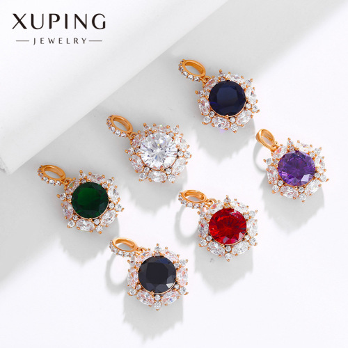 xuping jewelry color artificial treasure imitation gem pendant european and american fashion temperament pendant slightly inlaid with zirconium pendant