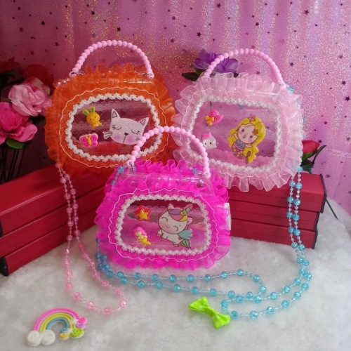 Children‘s Luminous Gift Handbag Portable Oblique Collapse luminous Cartoon Bag with Chain Luminous Night Market Luminous Toys Wholesale 