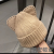 Korean Style Ins Cat Ears Cute Thickening Warm Wool Hat Children Autumn Winter Japanese Versatile Student Knitted Hat Fashion