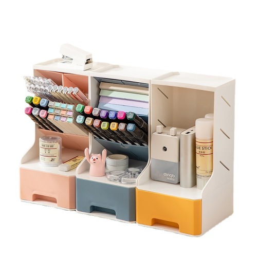 pencil watercolor pen storage rack simple oblique insertion drawer pen container storage rack free combination partition storage stationery