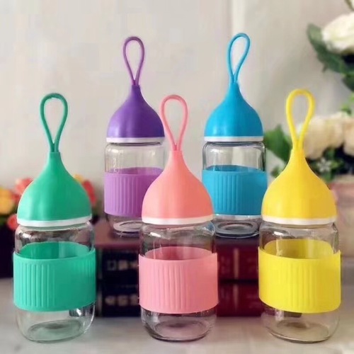 Xiaoai Cup Creative Glass Cup Making Gift Advertising Rope Portable Cup Onion Head Glass Printing