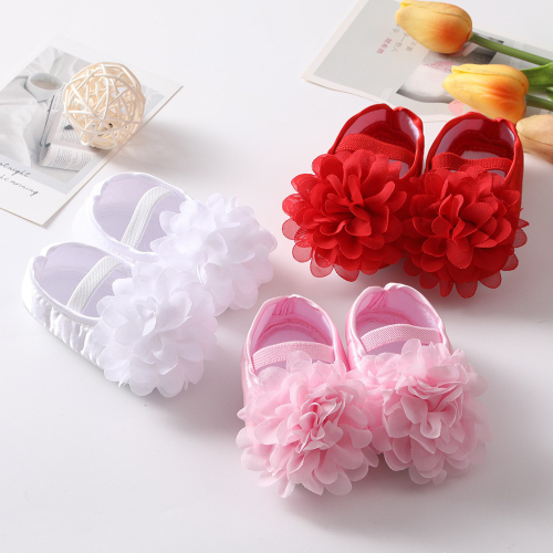 baby toddler shoes + headdress lace princess shoes spring and autumn single shoes 3-5-6-september soft bottom baby shoes hair accessories set