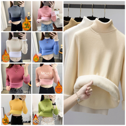 autumn and winter miscellaneous one-piece velvet sweater women‘s all-matching 2022 new inner velvet thickened best-selling bottoming shirt