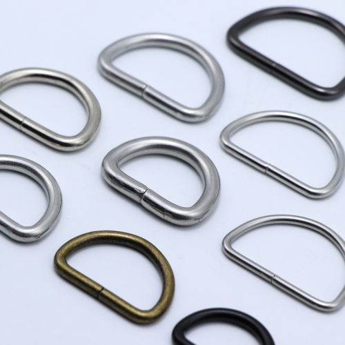 10mm bag handbag accessories d-shape button， keychain iron wire semicircular ring d ring key ring 304 stainless steel d buckle