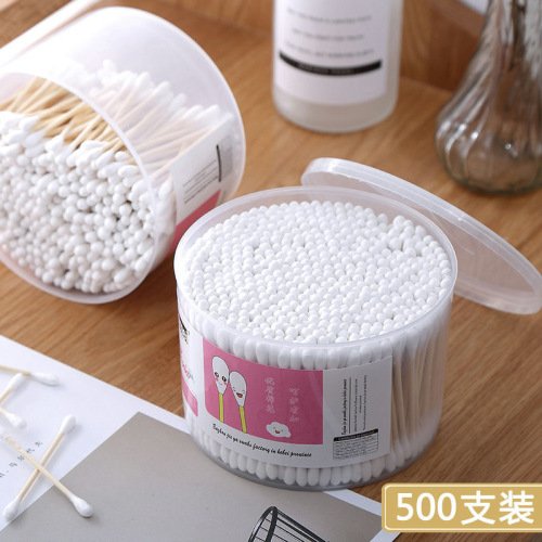 [500 pcs in box] double-headed cotton swab disposable makeup remover makeup ear cleaning sanitary cotton swab manufacturer