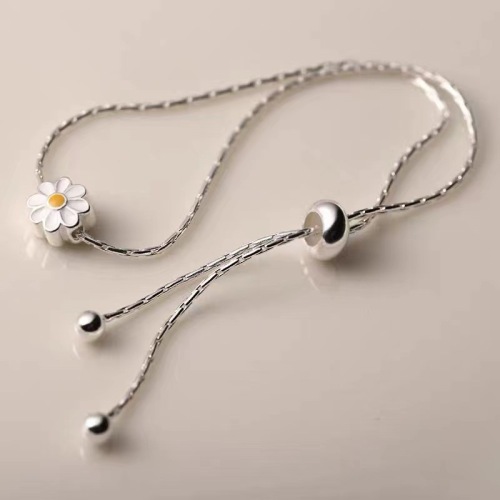 jewelry whole body 925 silver daisy pull-out bracelet simple new year flower bracelet