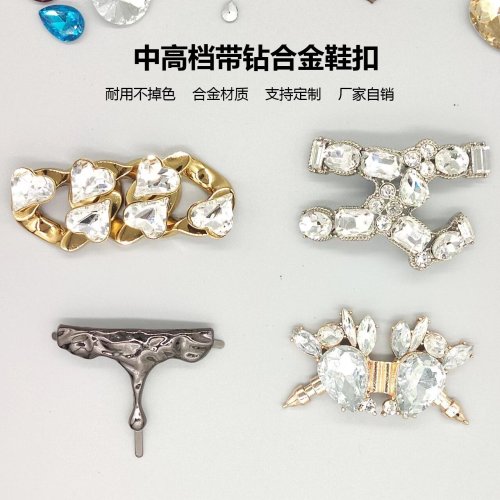 men‘s and women‘s shoes with diamonds accessories hardware peas shoes accessories bridal wedding shoes alloy shoes buckle metal sandals accessories buckle