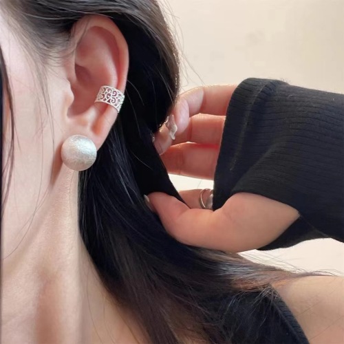 jewelry 925 silver hollow lace ear clip non-pierced earrings female niche design new