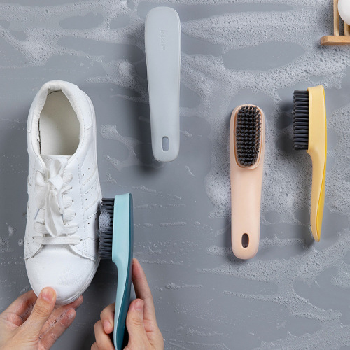 nordic contrast color shoe brush clothes cleaning brush soft brush household not hurt shoes clothes cleaning brush shoe brush long handle scrubbing brush