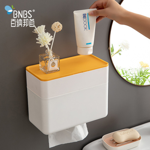 creative punch-free kitchen paper extraction box wall-mounted toilet tissue box simple style napkin tissue box