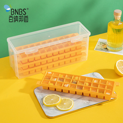 creative multi-grid ice tray storage ice cube mold creative with cover ice box household square ice making multi-purpose ice maker