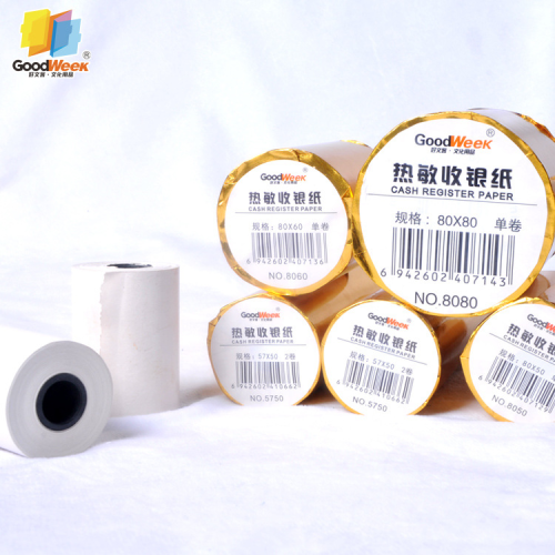 haowenke thermal paper roll thermosensitive paper wholesale printing paper supermarket receipt thermal paper roll blank barcode paper
