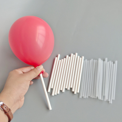 spot supply balloon blowing pipe disposable paper straw white transparent plastic pipe casing 5 * 100mm