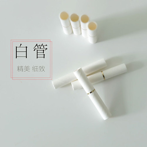 Disposable Length 25mm to 100mm Short Tube Food White Tube Cigarette Inner Two Reverse Accessories Paper Straw printable Log