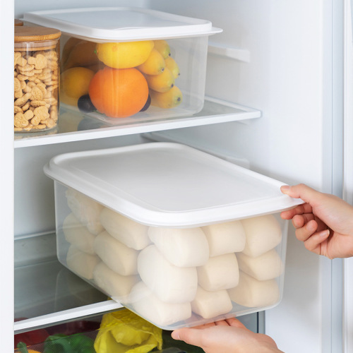 crisper large capacity multi-purpose plastic rectangular organize storage frozen with covers transparent refrigerator storage box
