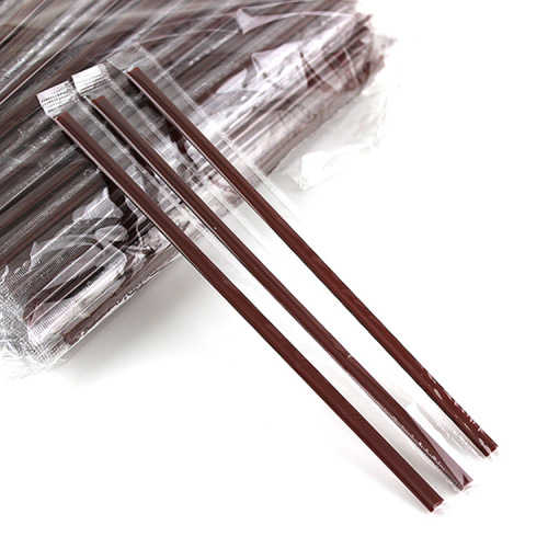 Disposable Independent Packaging Coffee Plastic Double Hole Straw Wholesale 18cm Long 500 Pieces Spot Wholesale