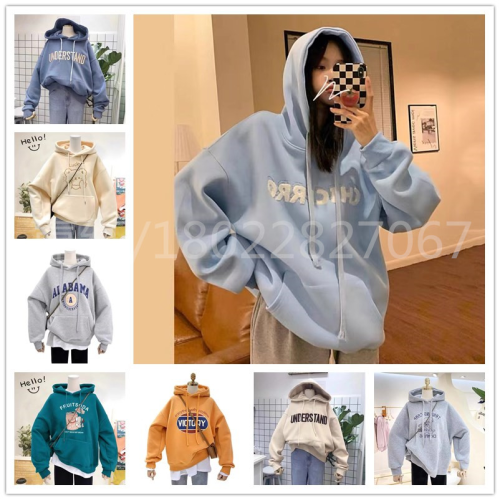 Women‘s Sweater Factory Direct Sales Wholesale Autumn and Winter Stall Live Supply Korean Foreign Trade Hooded Sweater