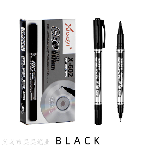 Xiaoyi X602 CD Pen CD Pen Oily DVD Marking Pen Hook Line Mark Small Double Head Factory Direct Sales