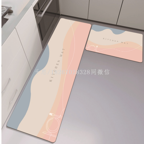 qiansi diatom mud kitchen mat soft floor mat waterproof oil-proof absorbent stain-resistant door mat erasable washable non-slip mat