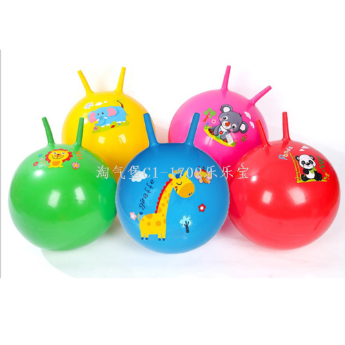 lelebao jump ball claw ball handle ball 16 18 20 22 inch thick pvc cartoon multicolor
