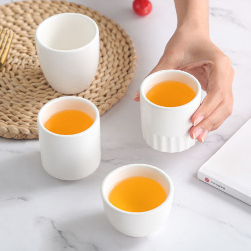 pure white hotel supplies superior ceramic thickened straight cup restaurant restaurant tea cup wine cup water cup