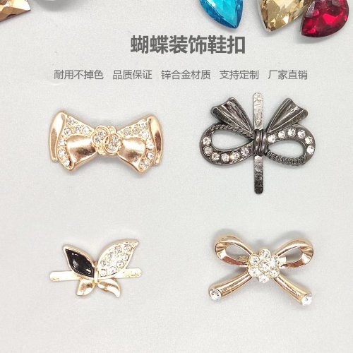 bag decoration shoe buckle peas shoes metal diamond bow accessories high heels hardware jewelry buckle hat accessories