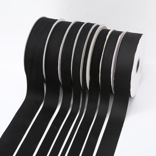 thread ribbon black white bleached polyester rib ribbon solid color rib ribbon clothing accessories ribbon wholesale