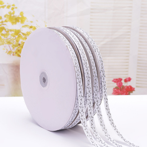 spot wholesale printing ribbon polyester rib ribbon diy hair accessories material clothing bouquet gift packing tape