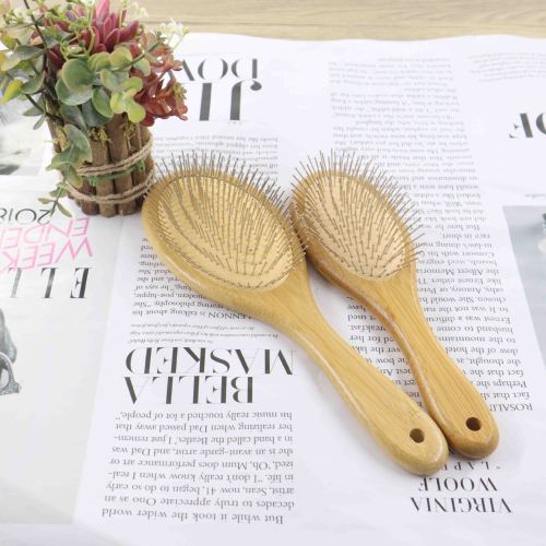 new bamboo steel needle tooth airbag massage comb household long hair tangle teezer air cushion large plate comb round large plate comb