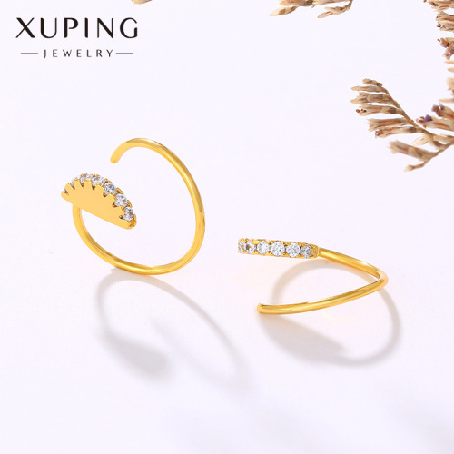 xuping jewelry fashion simple streamlined earrings female japanese and korean ins niche personality ear studs ear line earrings wholesale