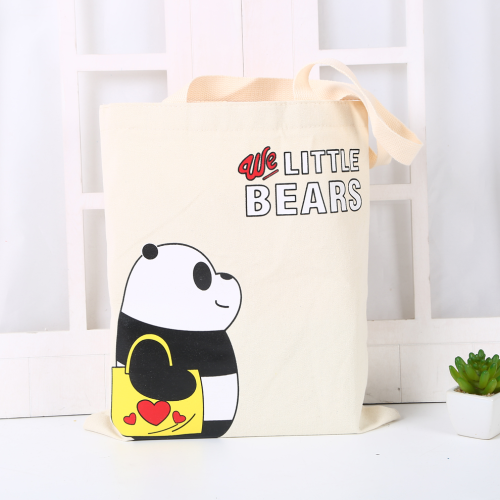 Cute Cute Cartoon Pattern Decoration Canvas Bag DIY Graffiti Cotton Bag Student Tuition Handbag in Stock