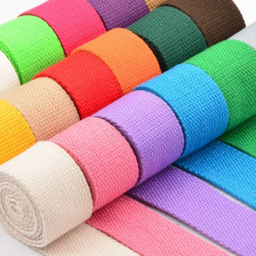 Factory Direct Supply 3.8cm Polyester Cotton Spot Ribbon 1.5mm Thick Yoga Strap Luggage Belt
