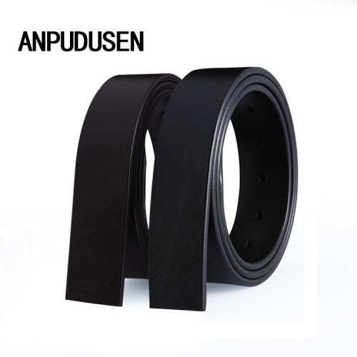 single-layer double-sided high-quality cowhide headless 3.3cm belt strip factory direct pin buckle belt body korean style belt