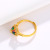 Xuping Jewelry Colorful Artificial Gemstone Ring Female Palace Style Elegant Retro Stylish Opening Adjustable Ring