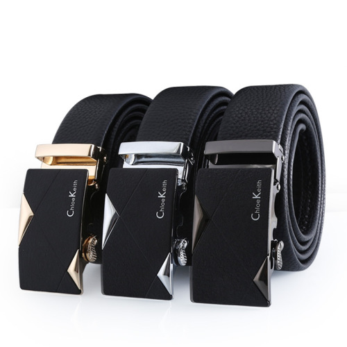 New Belt Men‘s Leather Fashion Automatic Buckle Business Alloy All-Match Belt Hot Selling Belt Factory Wholesale
