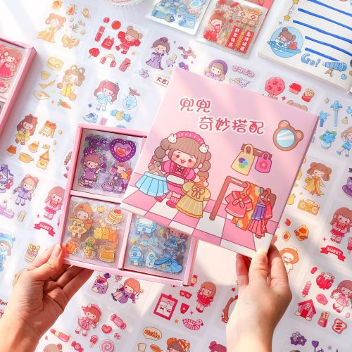 Children‘s Hand Account Stickers Set Cute Stickers Hand Account Stickers Set Full Set Stickers Girl‘s Korean Full Set