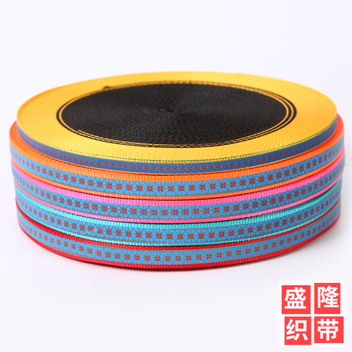 Geometric Pattern Printing Decorative Reflective Polypropylene Belt Polyester Belt Pet Traction Ribbon Clothing Bag Accessories