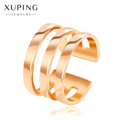 Xuping Jewelry Wide Three-Layer Twin Alloy Ring Wholesale Women‘s Simple Fashion in Europe and America Personalized Index Finger Ring